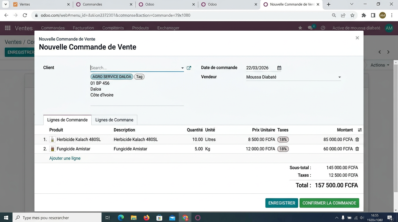 Vue ventes